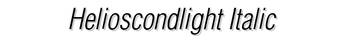 HeliosCondLight Italic font